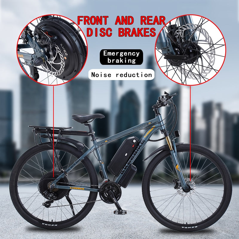 Prasino dual disk electric city bike