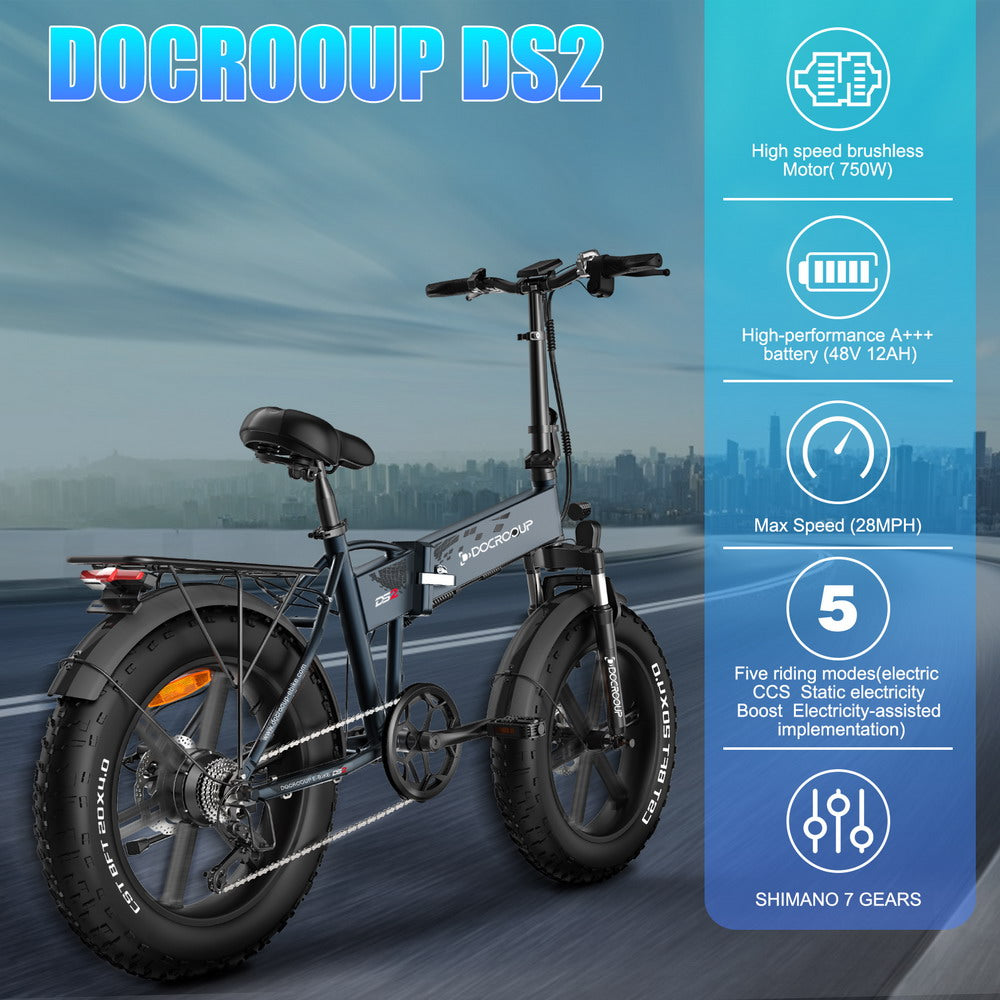 Prasino DS2 Folding Electric Bike | 22kg load