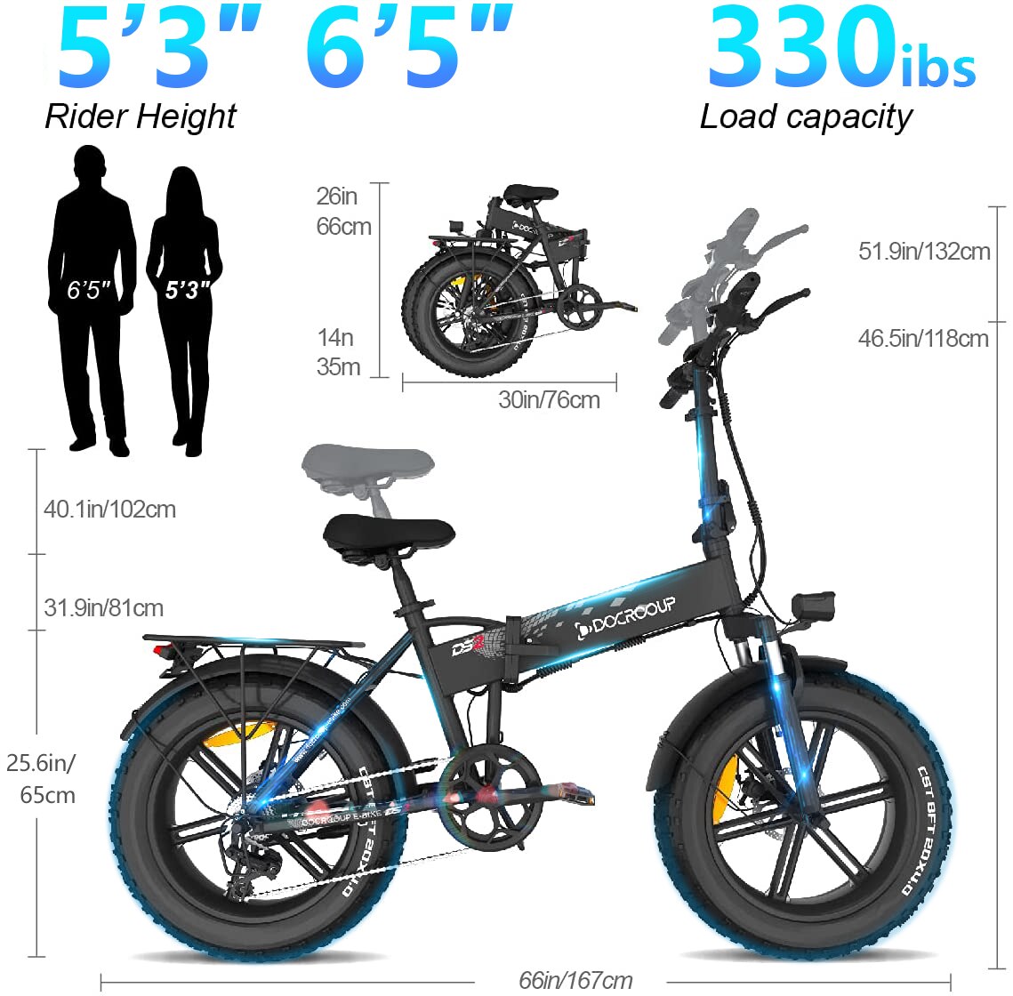 Prasino DS2 Folding Electric Bike | 22kg load