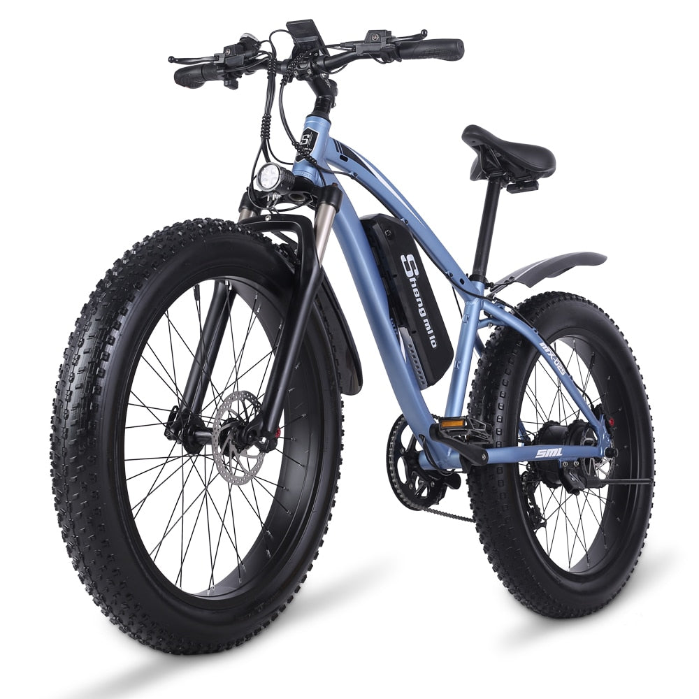 Prasino 48V 1000W Electric Hybrid Fat Tyre snow bike